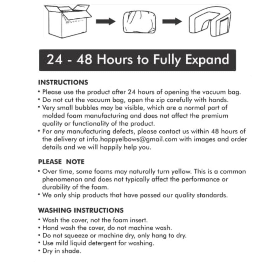 Happy elbows Large Black Lap Desk Pillow - (For Waist size upto 42 Inch)